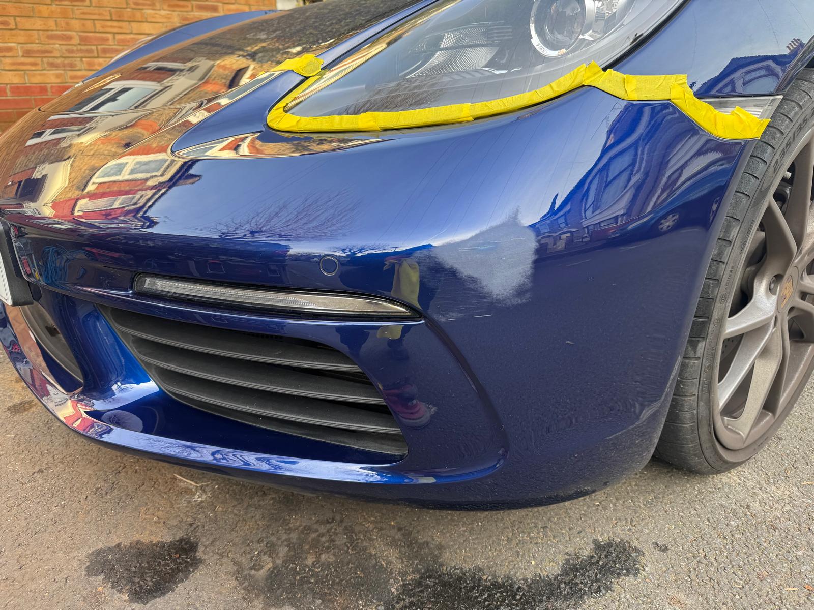 Front End Repair & Respray, Porsche 718 - before