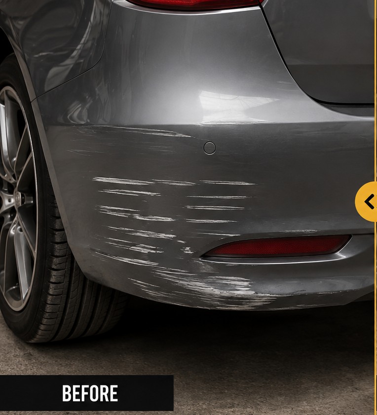 Bumper Scuffs Repair, Mercedes C-Class - before
